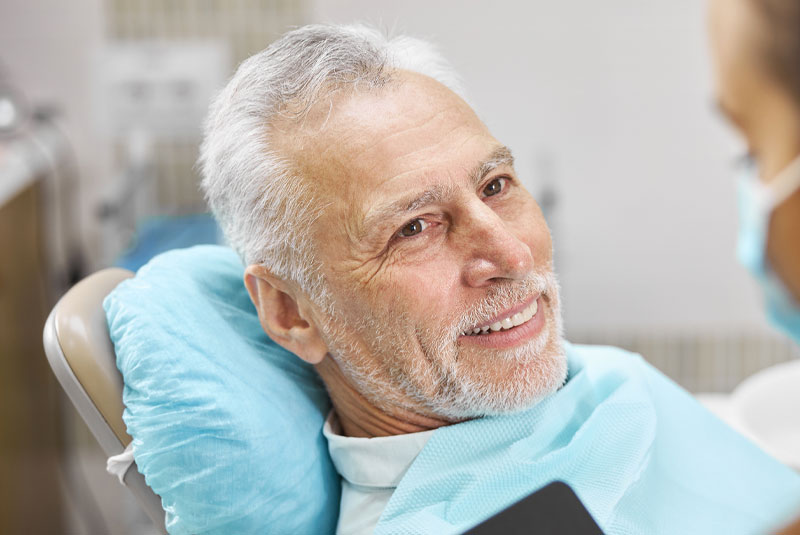 older male dental patient considering sedation