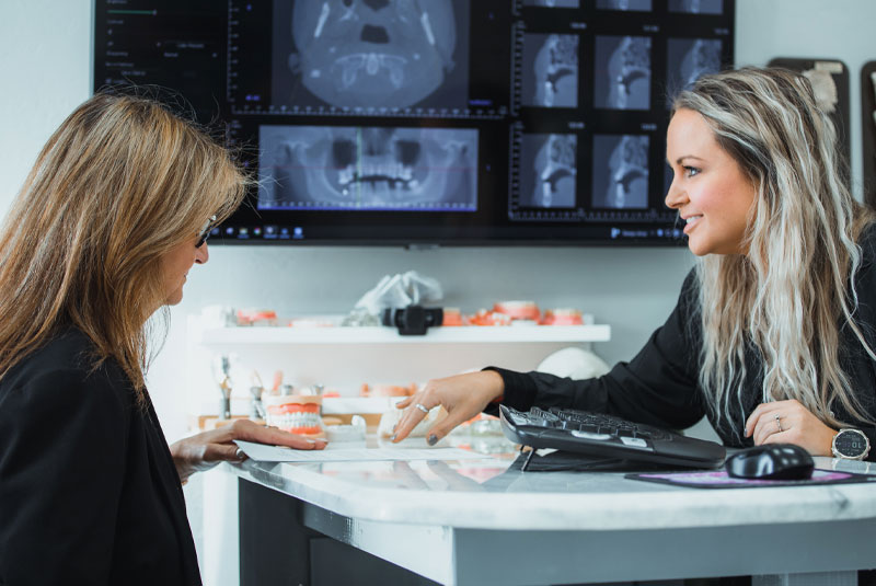 patricia with rda discussing forms